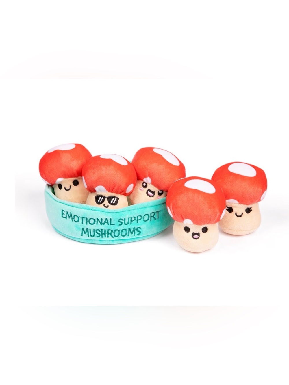 EMOTIONAL SUPPORT MUSHROOMS Squishy Mini Plushies 6 Pieces